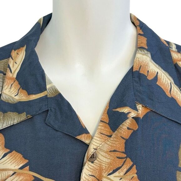 NWT—XL Vintage Thums Up for Him Hawaiian Shirt Short Sleeve Button Down Blue Sum - Picture 5 of 6